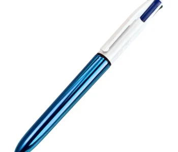 Caneta Ponta Média Metallic Azul BIC 4 Cores Clássicas Unidade