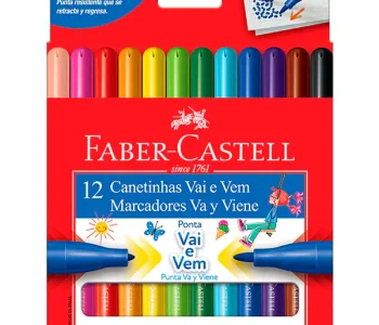 Canetinha Vai e Vem 12 cores Faber-Castell 1