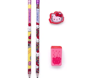 Kit Lápis Hb Hello Kitty 2 Lápis Apontador Borracha Leoeleo 1